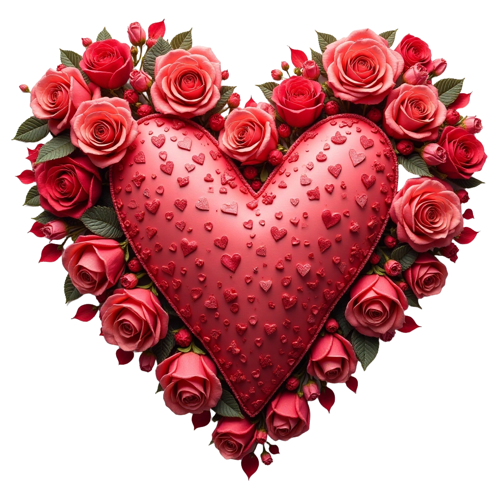 Romantic Heart with Roses